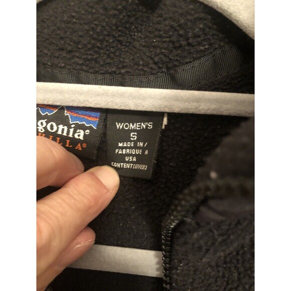 Patagonia Synchilla Women's Black Fleece Size Small Full Zip Made in USA - Picture 3 of 5